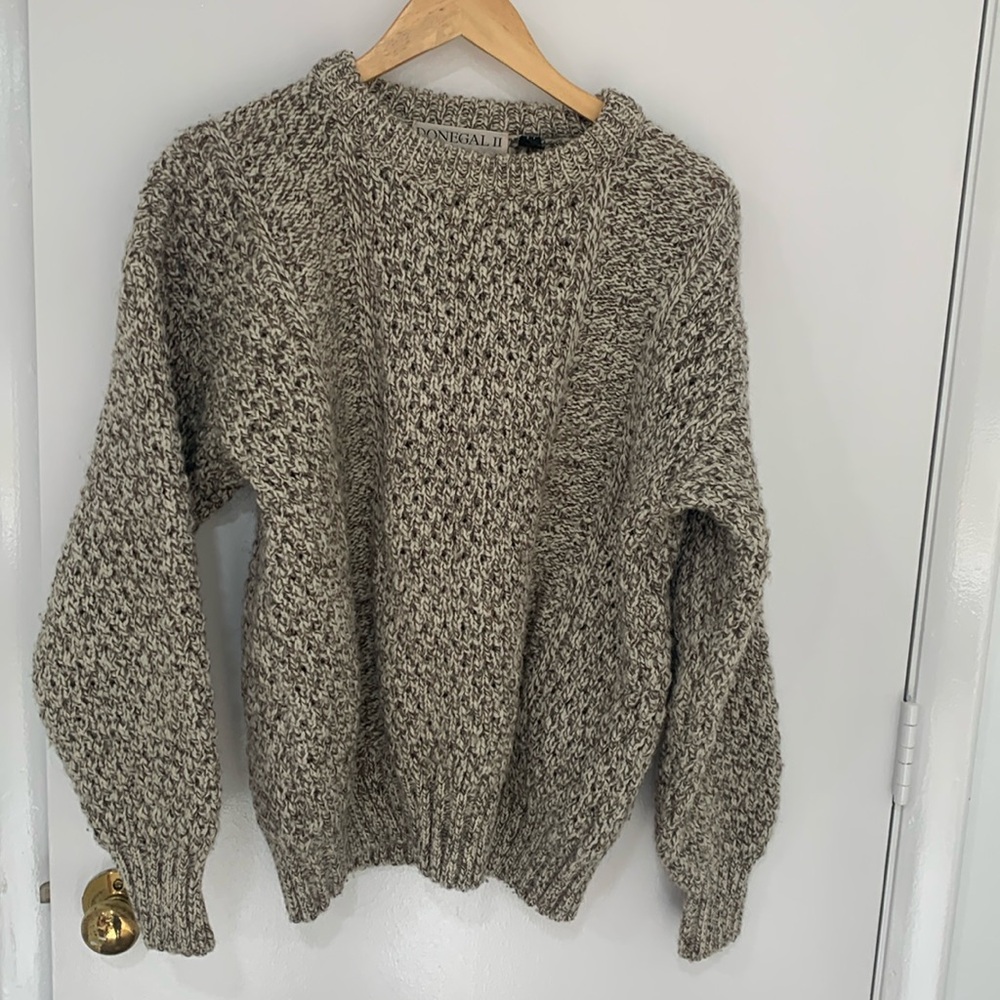 Vintage Donegal 2 Irish cable knit sweater